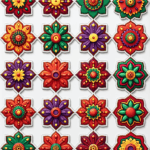 Mandalas & Rangoli - Sticker Sheet v26